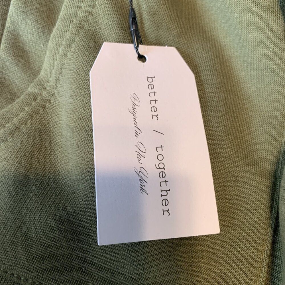 Better Together New High Rise Solid Olive Green Sweat Cargo Pants Small - Picture 4 of 4